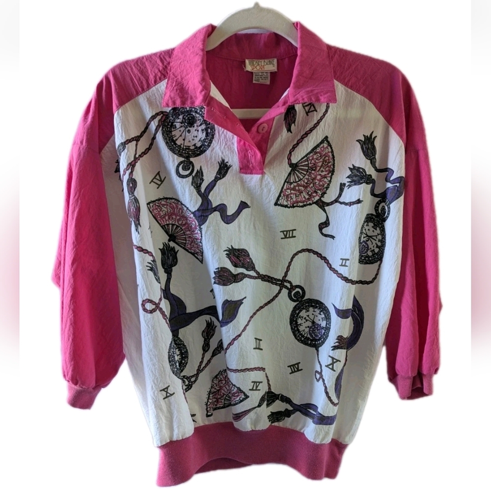 Vintage Lindsey Blake Sport Long Sleeve Polo Size Small